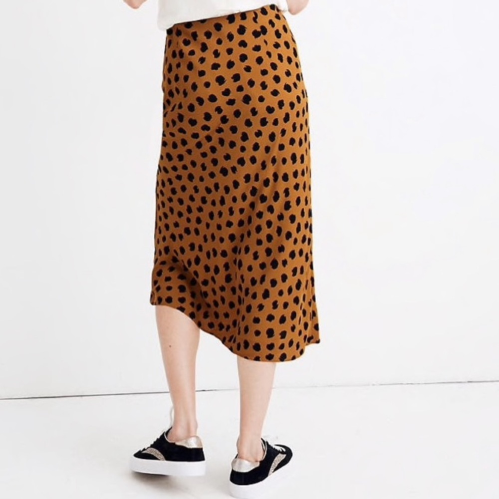 Madewell Midi Slip skirt in Painted Spots